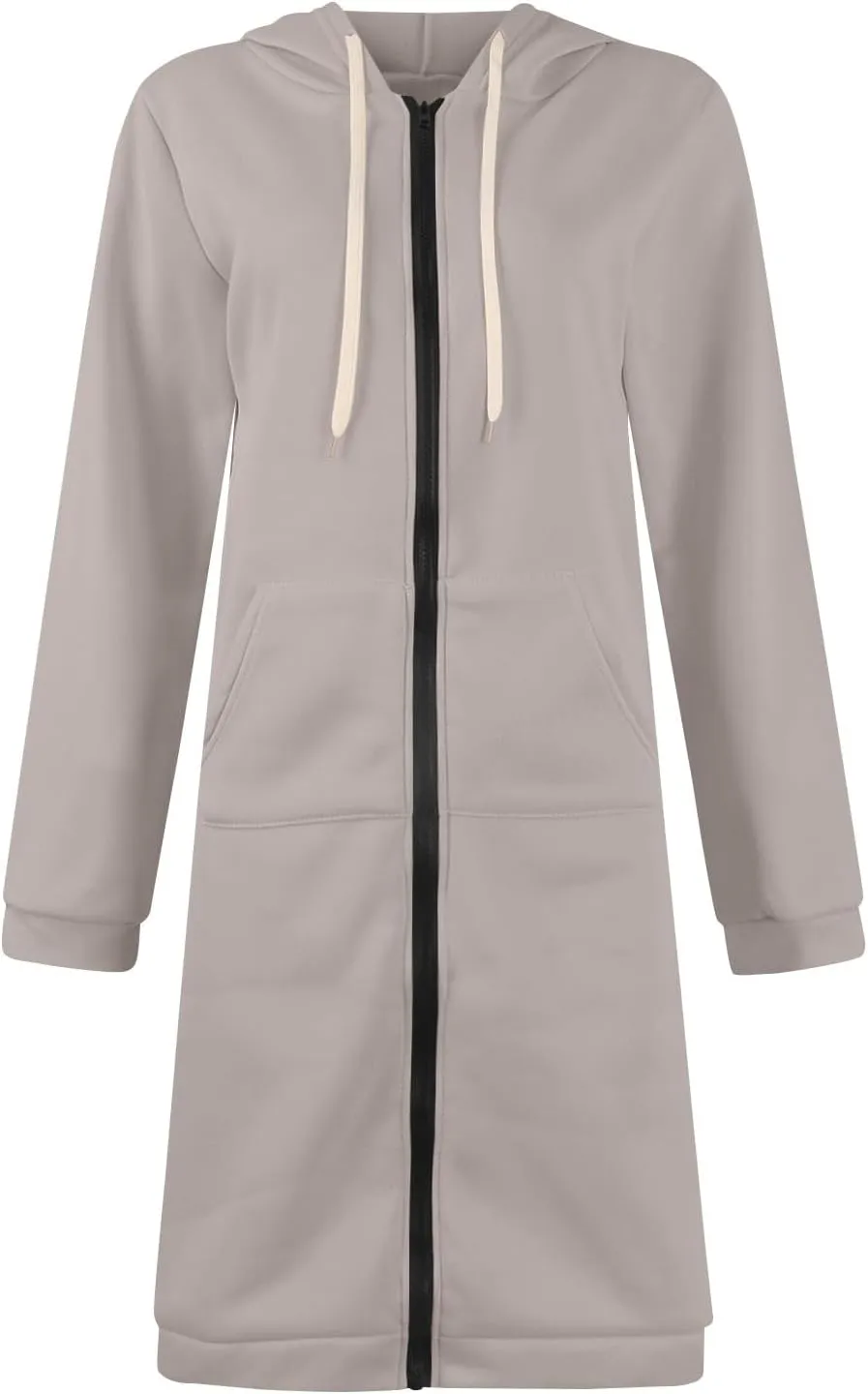 Palaver Long Hoodies for Women oversized Zipper Hooded Jacket Winter Lightweight Fall Casual Sweatshirts with Pockets