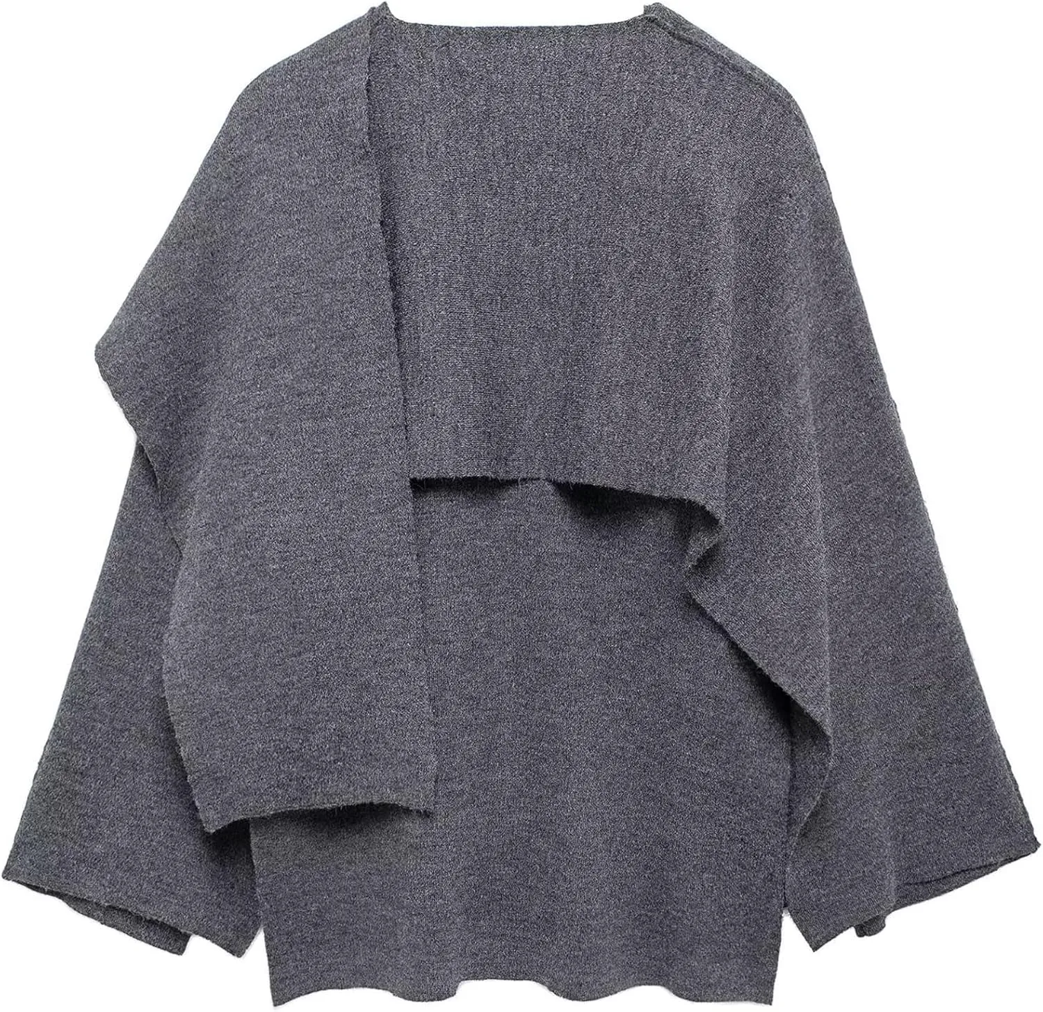 Perbai Women's Oversized Scarf Jacket Cardigan Sweater Trench Coats Side Split Fall Winter Peacoat Shawl Wraps