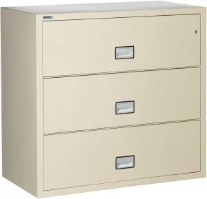 Phoenix Safe LAT3W44 44" 3 Drawer Lateral Size Fire File Cabinet