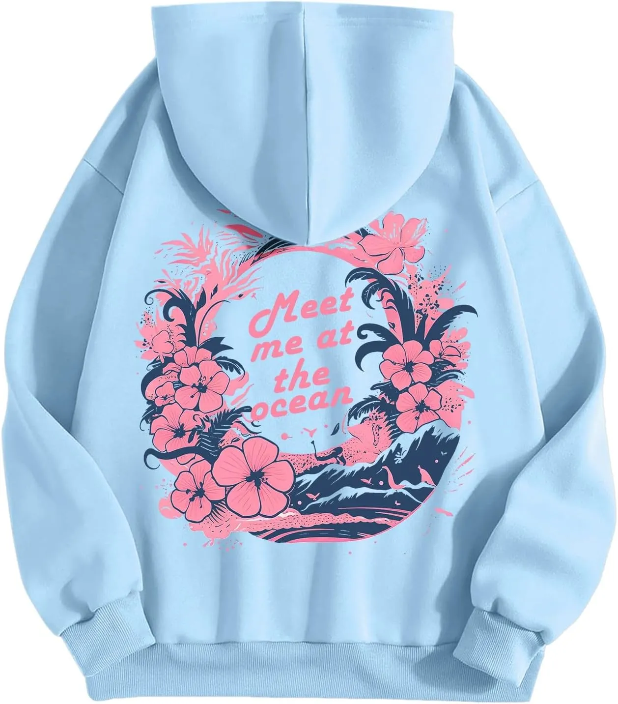 Pink Hoodie Oversized Hoodies for Women, Teen Girls Preppy Sweatshirt Long Sleeve Sweatshirts,Pink