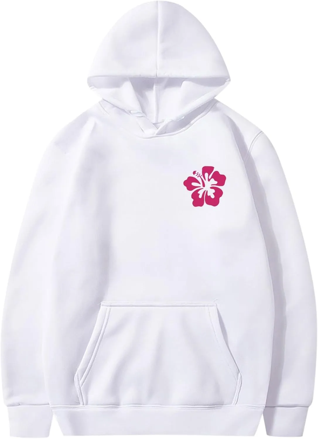 Pink Hoodie Oversized Sweatshirt for Women Teen Girls Letter Graphic Long Sleeve Drawstring Pullover Y2k Hoodies