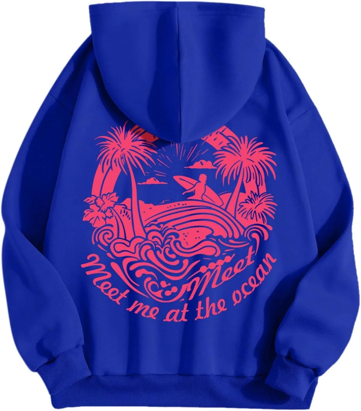 Pink Tracksuit For Women Y2K Drawstring Pullover Shirt Jogger Sweatpant Aesthetic Preppy Hoodies For Teen Girls Baggy