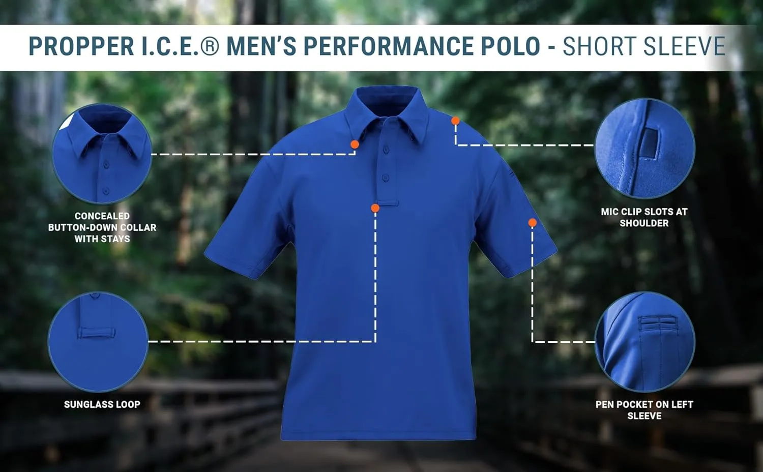 Propper Men's I.C.E. Short Sleeve Performance Polo Shirt