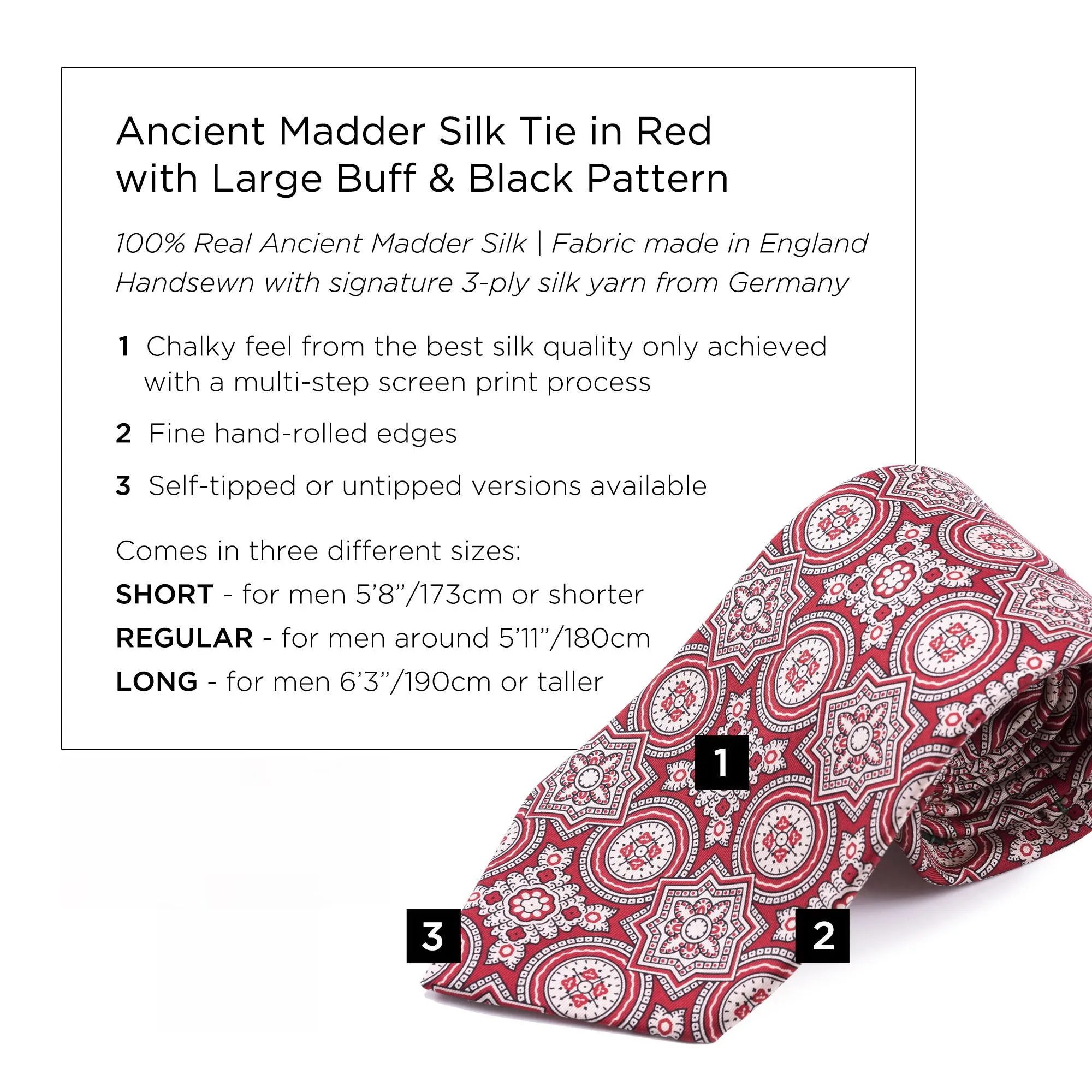 Red Ancient Madder Silk Tie