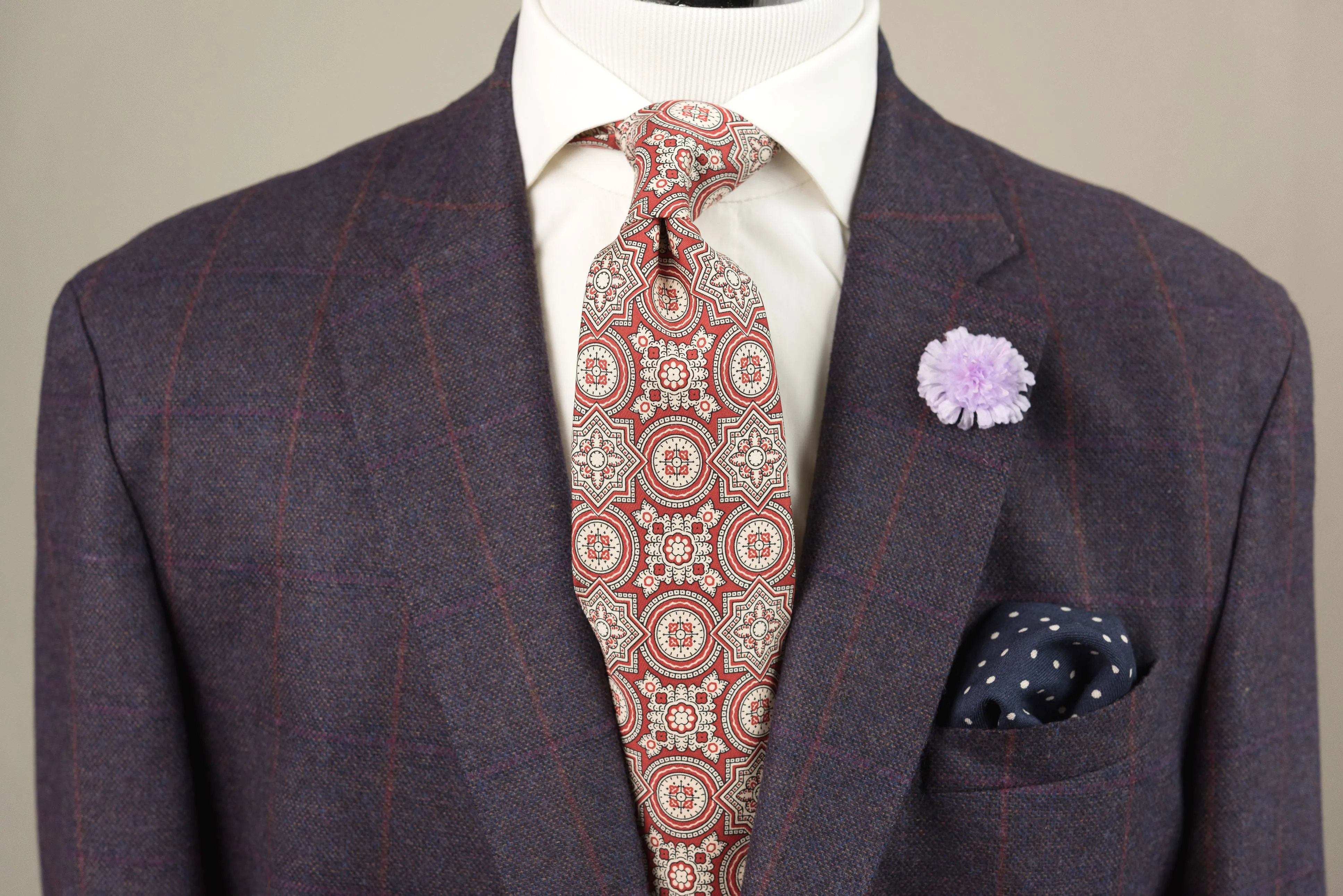 Red Ancient Madder Silk Tie