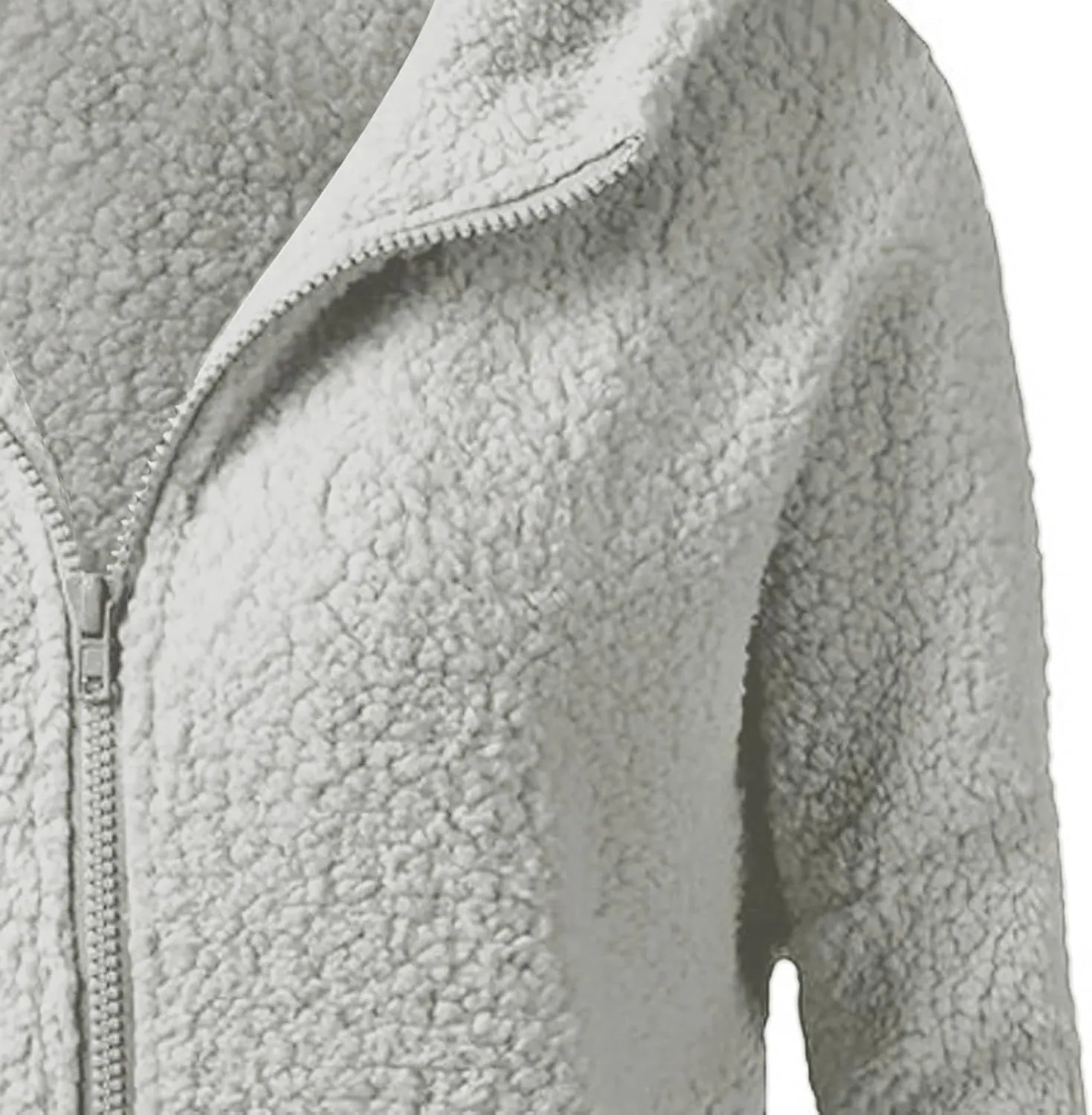 Sherpa Jacket Women Fleece Full Zip Up Hooded Teddy Coats Thermal Long Sleeve Fuzzy Hoodies with Pockets