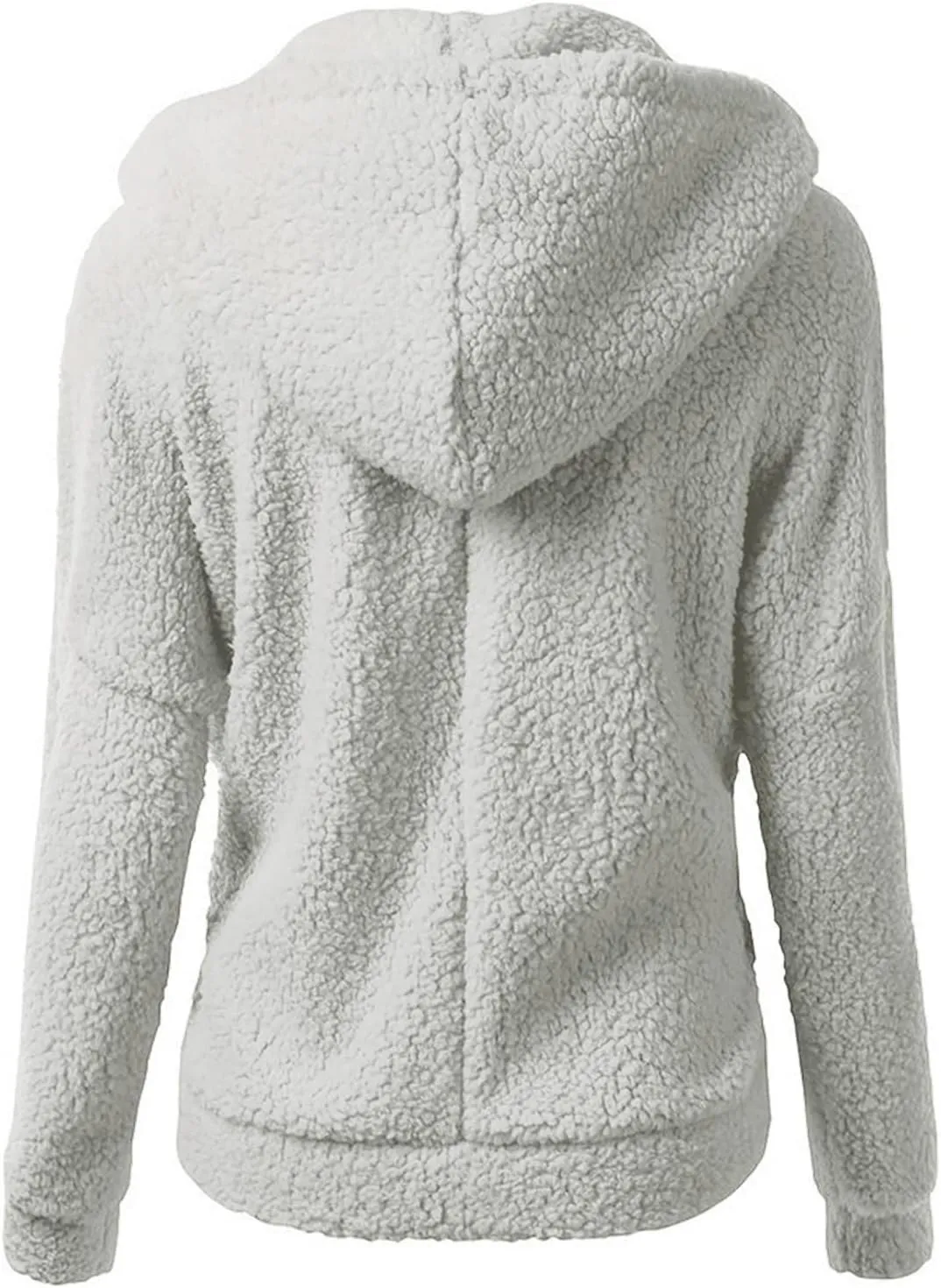 Sherpa Jacket Women Fleece Full Zip Up Hooded Teddy Coats Thermal Long Sleeve Fuzzy Hoodies with Pockets