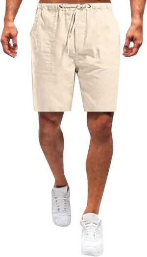 Shorts for Men Casual Summer Waist Drawstring Shorts High with Pockets Elastic Men's Pants Men's Shorts Athletic