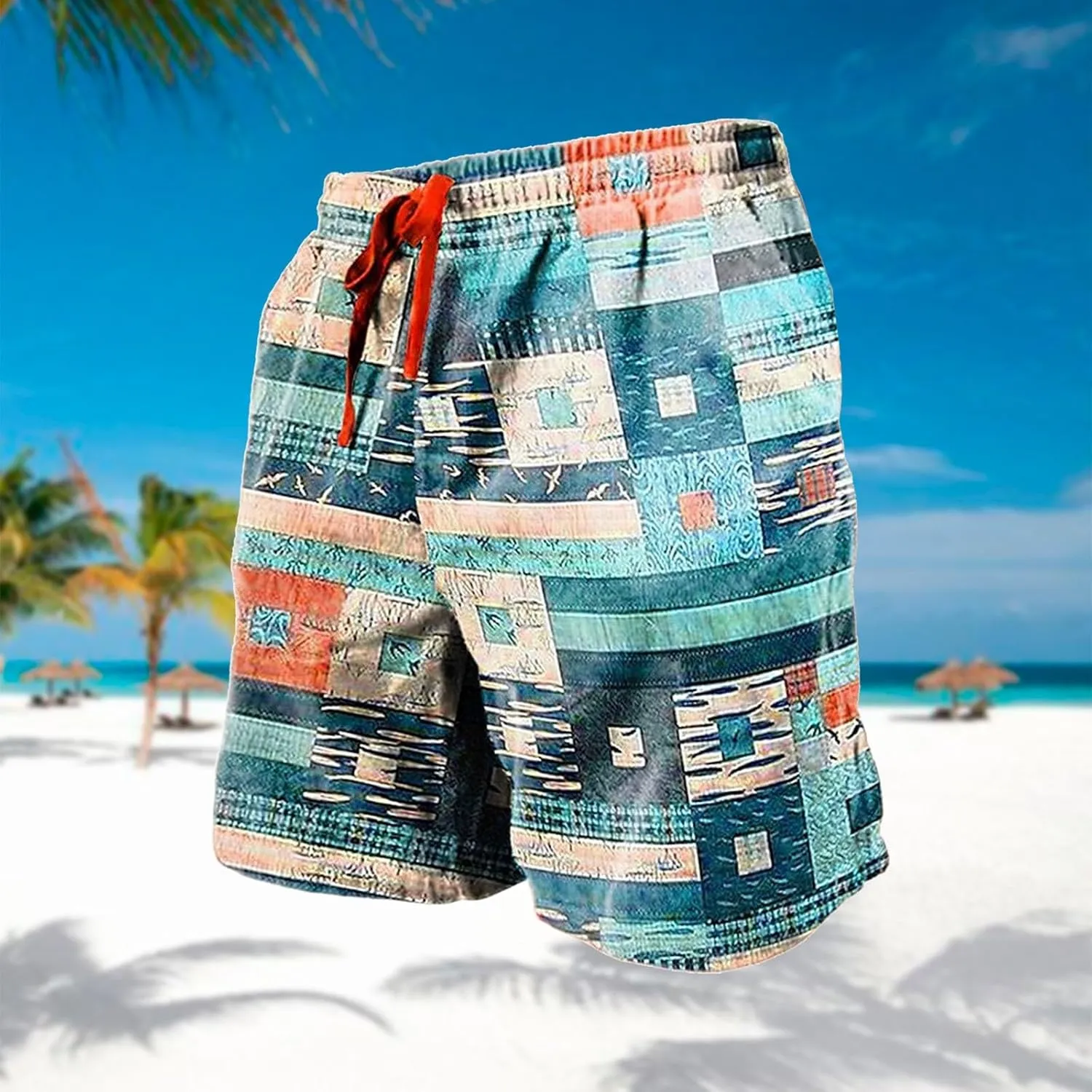 Shorts for Men Casual Summer Waist Drawstring Shorts High with Pockets Elastic Men's Pants Men's Shorts Athletic