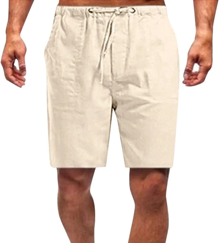 Shorts for Men Casual Summer Waist Drawstring Shorts High with Pockets Elastic Men's Pants Men's Shorts Athletic