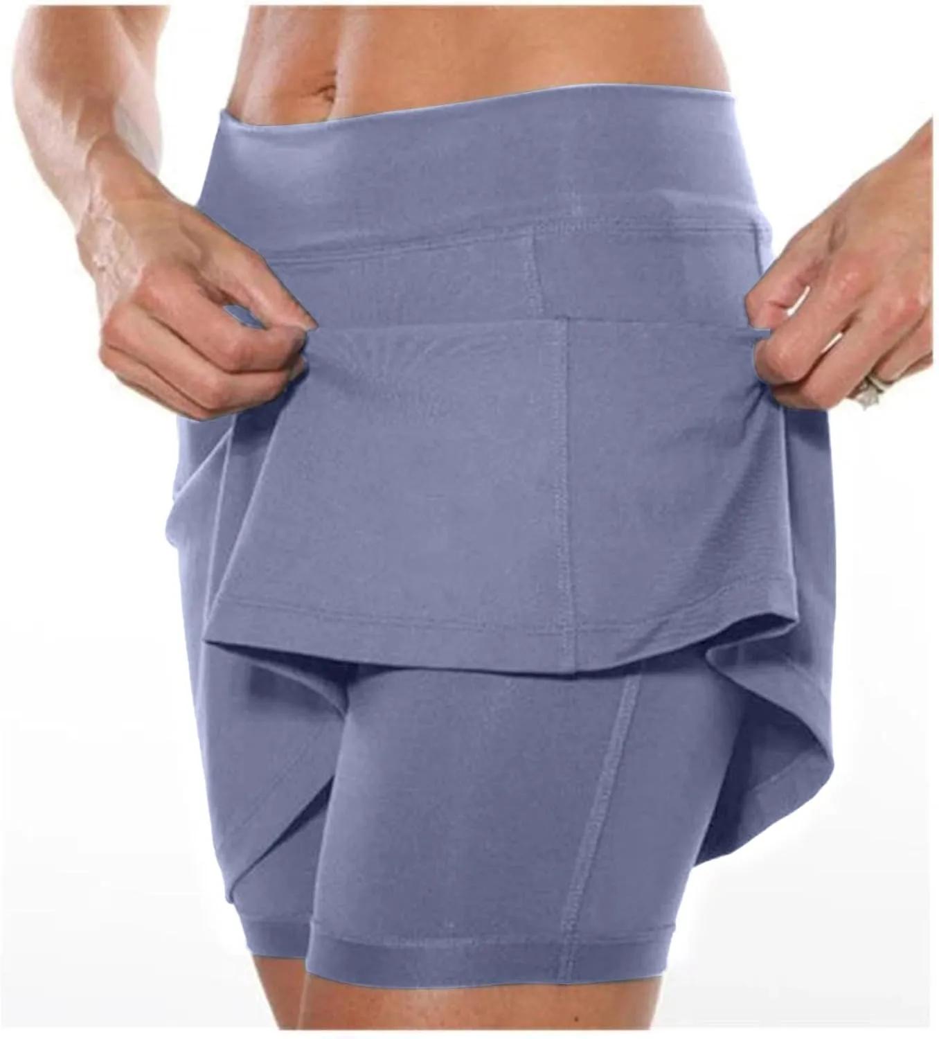 Skorts for Women with Pockets Tummy Control Lightweight High Waisted Tennis Shorts for Sports Running Yoga Skirt with Short