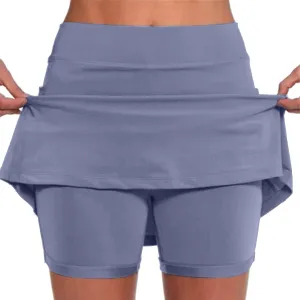 Skorts for Women with Pockets Tummy Control Lightweight High Waisted Tennis Shorts for Sports Running Yoga Skirt with Short