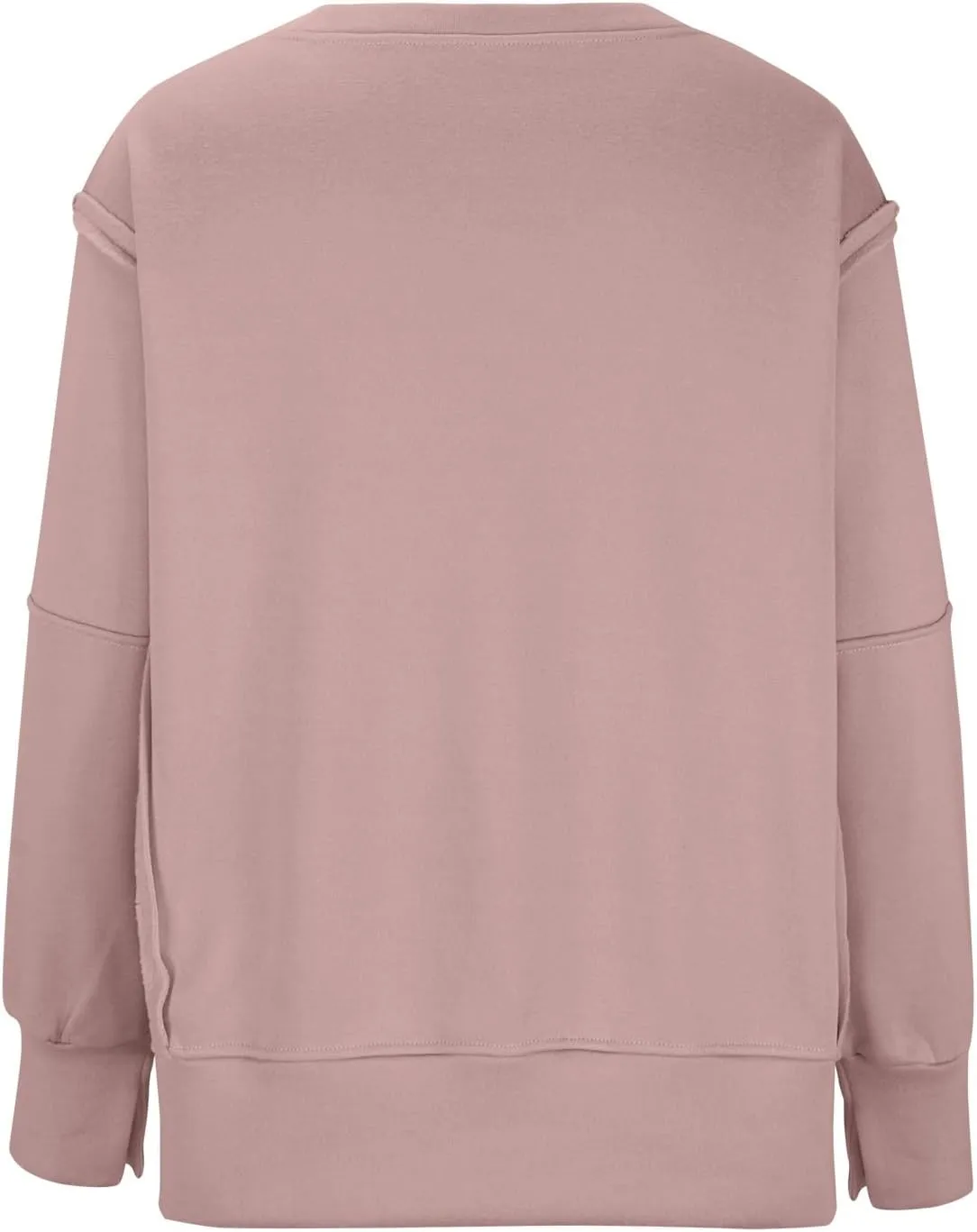SMIDOW Womens Oversized Crewneck Sweatshirts Hoodies Fall 2023 Fashion Warm Y2k Clothes Casual Slit Sloucthy Pullover Tops