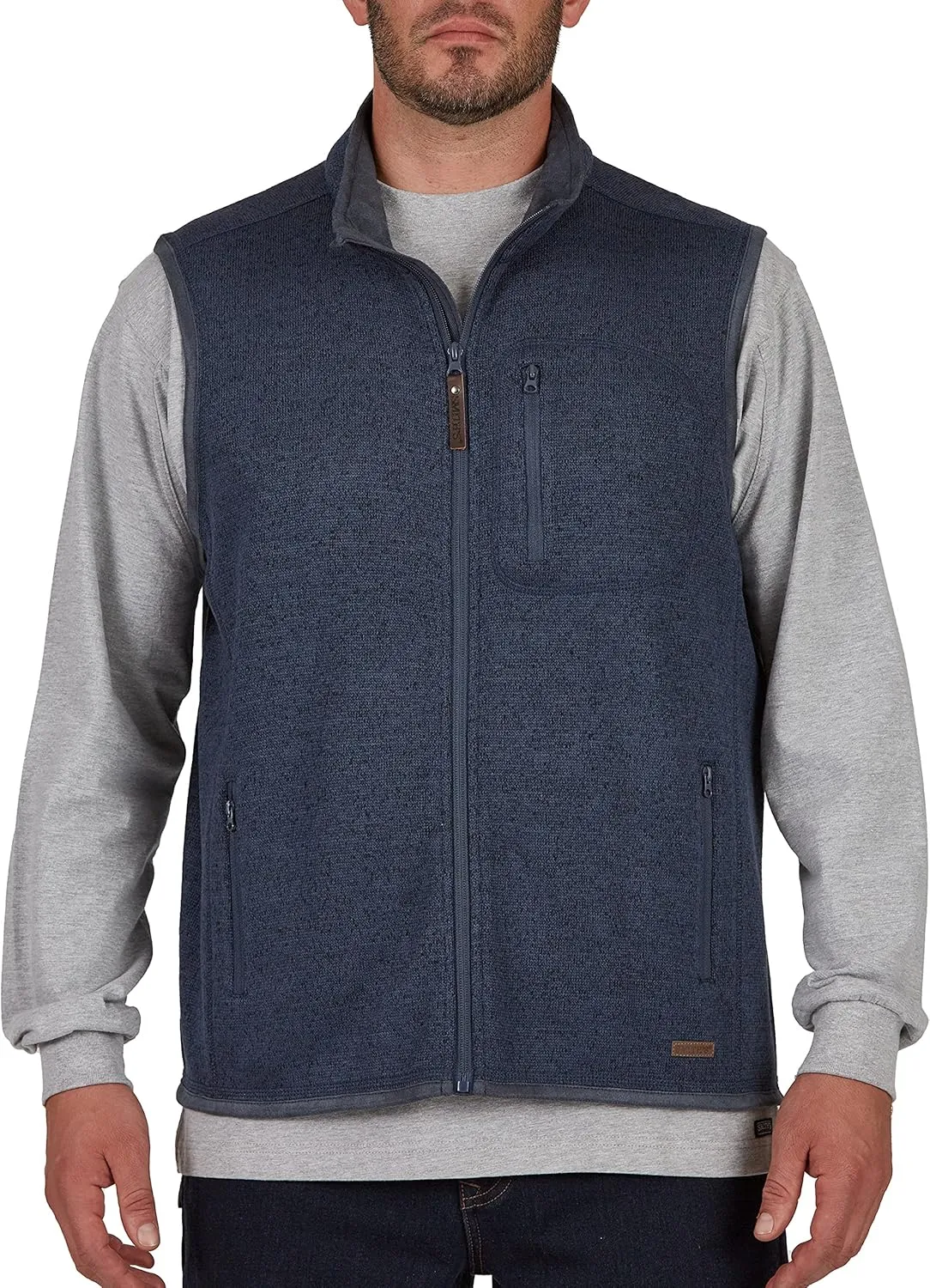 Smith's Workwear Men's Full Zip Sweater Fleece Vest