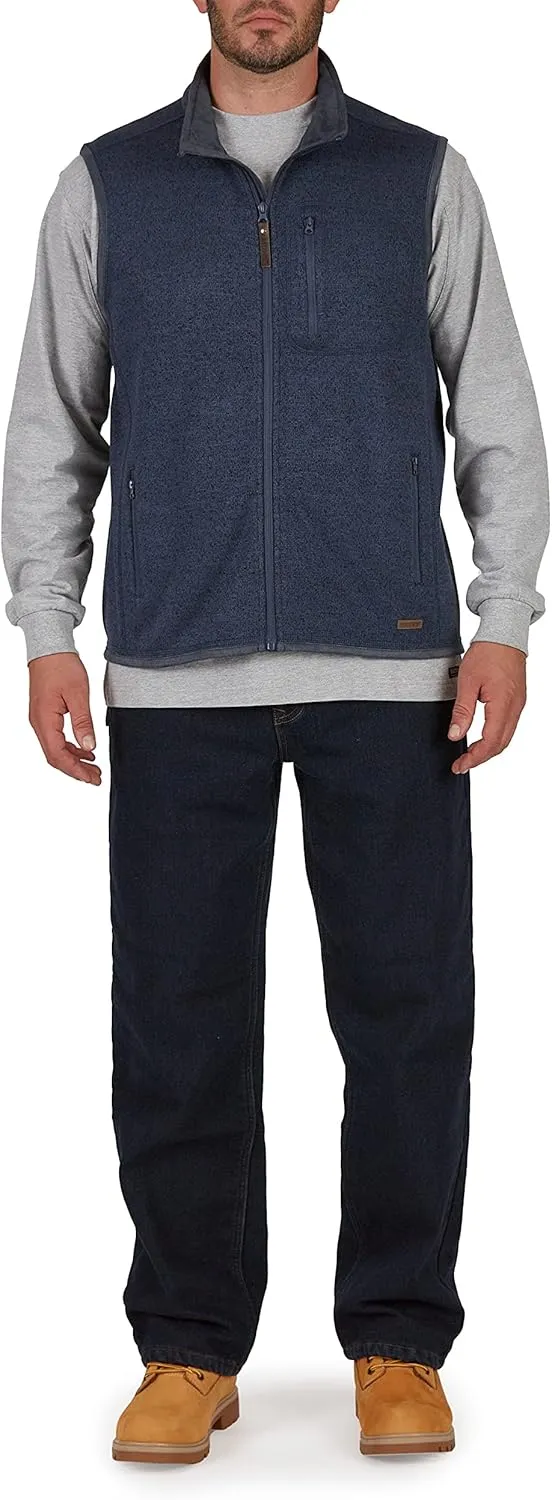 Smith's Workwear Men's Full Zip Sweater Fleece Vest
