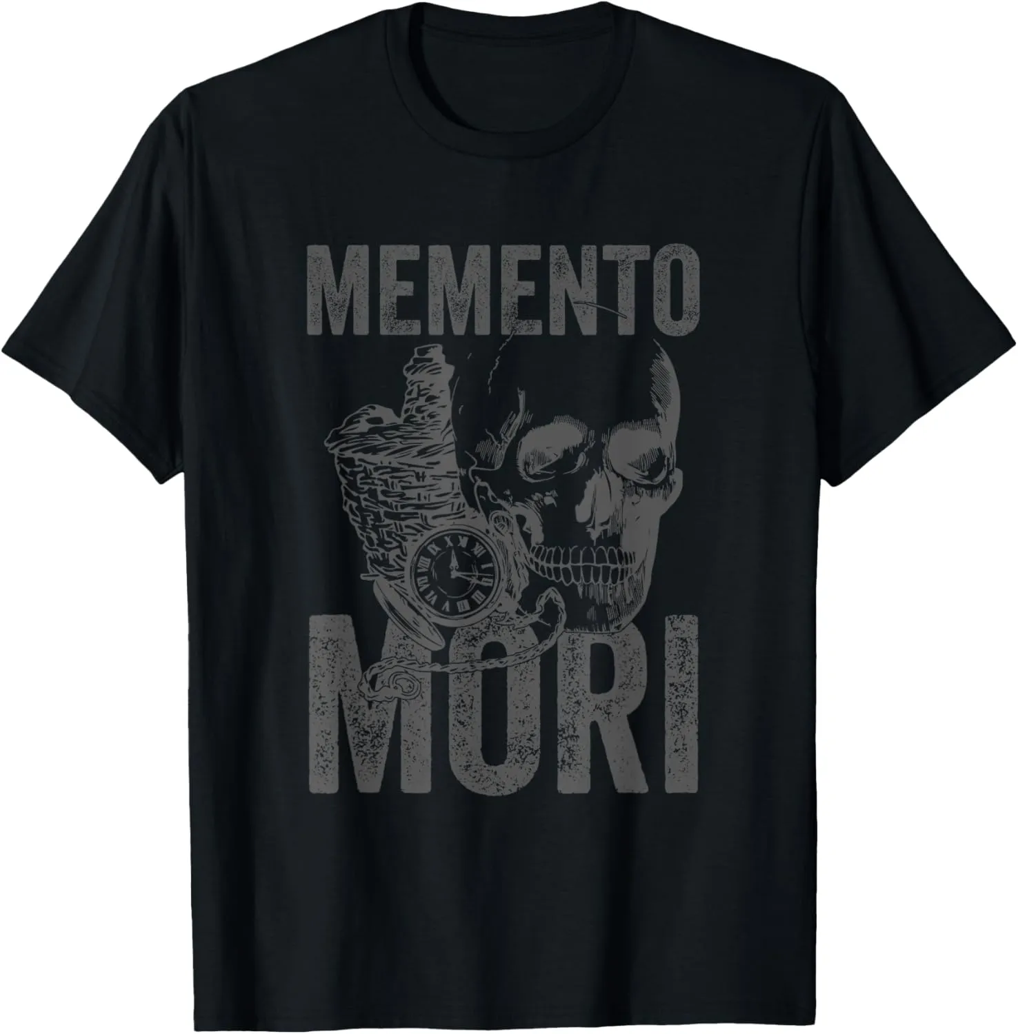 Stoic Philosophy Gray Hellenistic Stoicism Memento Mori T-Shirt