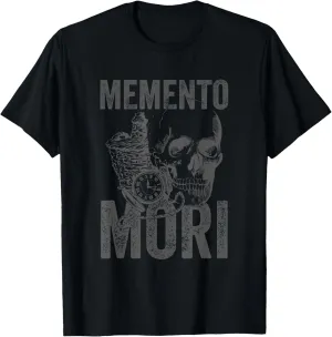 Stoic Philosophy Gray Hellenistic Stoicism Memento Mori T-Shirt
