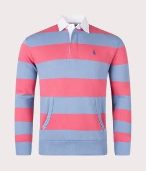 Striped Fleece Rugby Sweatshirt