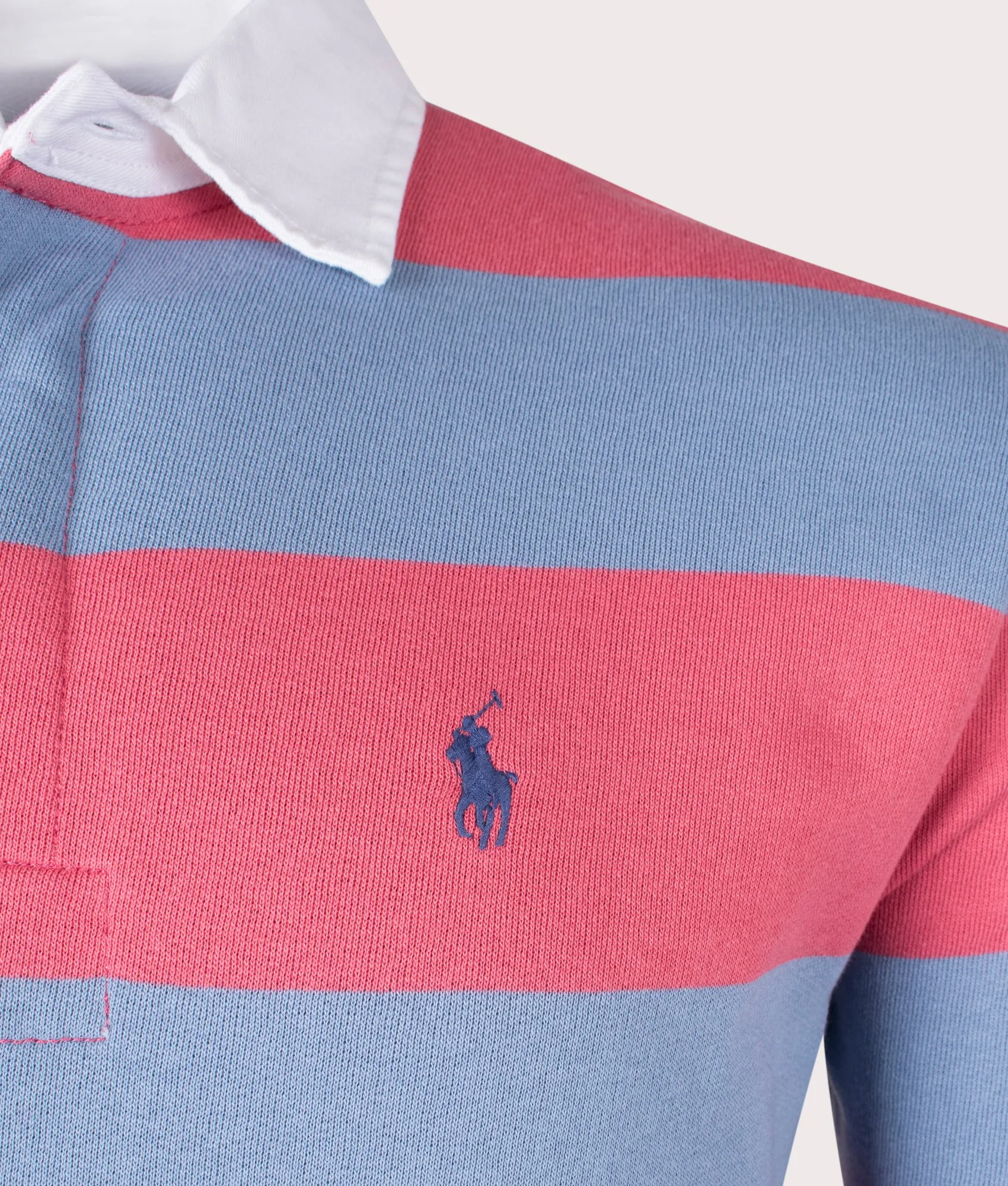 Striped Fleece Rugby Sweatshirt
