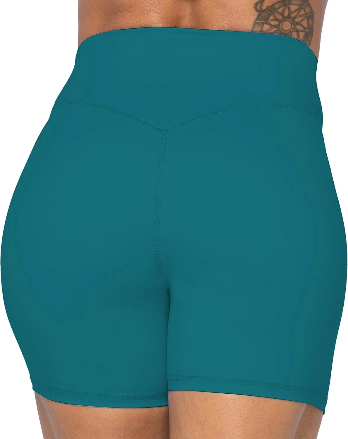 Sunzel No Front Seam High Waist Biker Shorts for Women, Squat Proof Yoga Workout Gym Bike Shorts