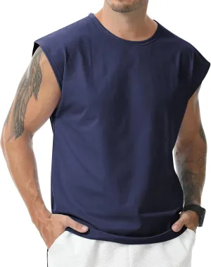 Surenow Men's Workout Tank Tops Athletic Sleeveless T-Shirt Sport Muscle Tank Running Breathable Gym Muscle T-Shirt for Men