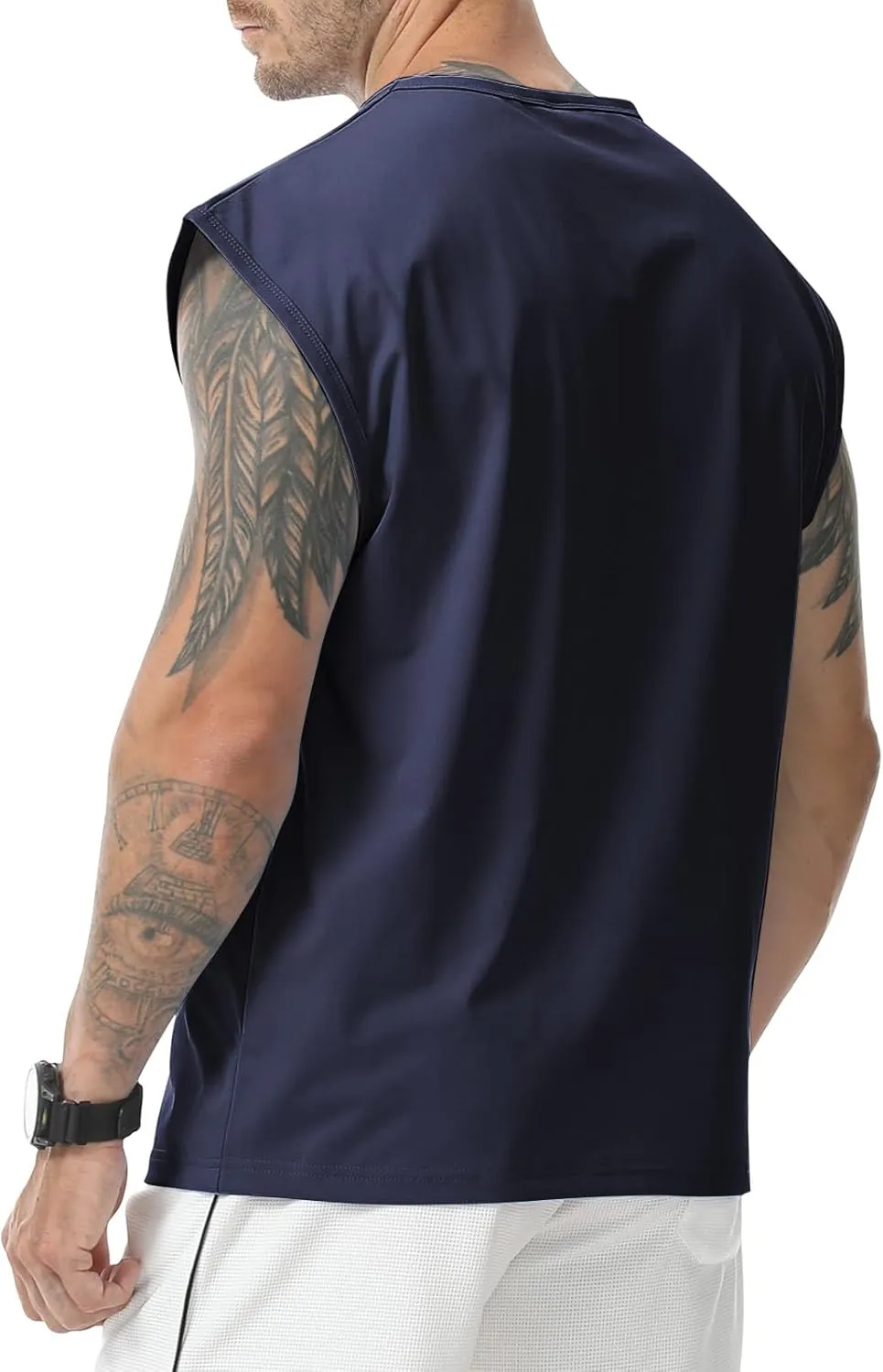 Surenow Men's Workout Tank Tops Athletic Sleeveless T-Shirt Sport Muscle Tank Running Breathable Gym Muscle T-Shirt for Men