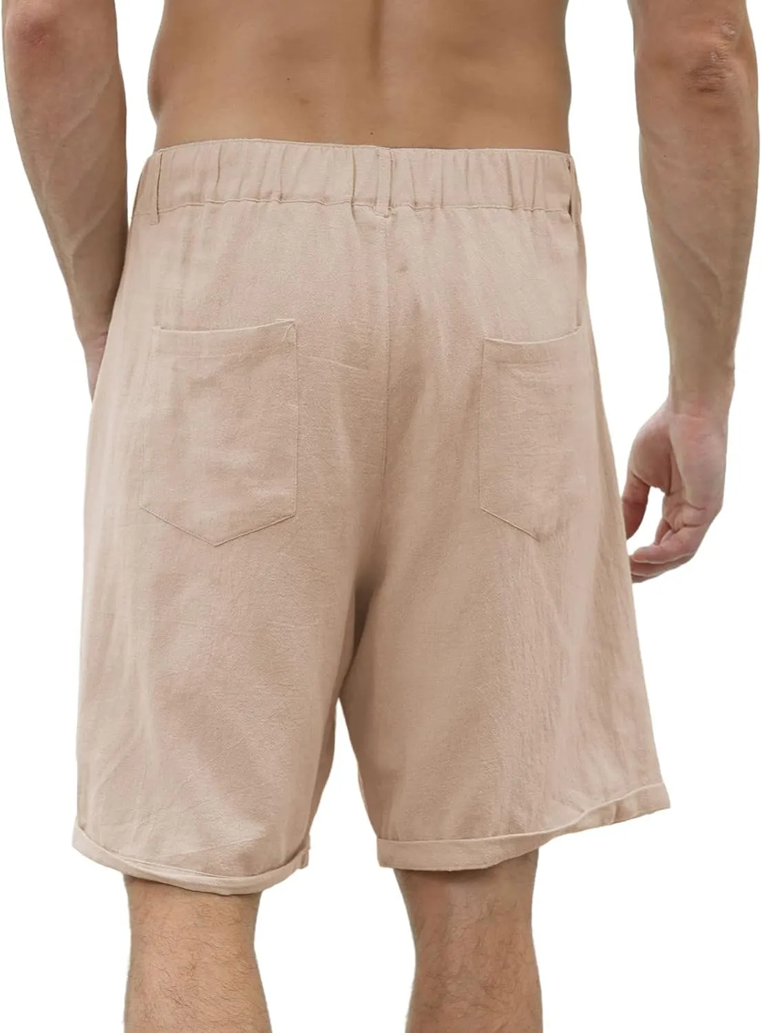 SUWBMHWE Mens Dress Shorts Casual Summer Pleated Front Work Golf Chino Shorts Button Waist Lightweight Beach Vacation Outfits