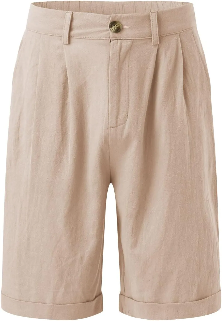 SUWBMHWE Mens Dress Shorts Casual Summer Pleated Front Work Golf Chino Shorts Button Waist Lightweight Beach Vacation Outfits