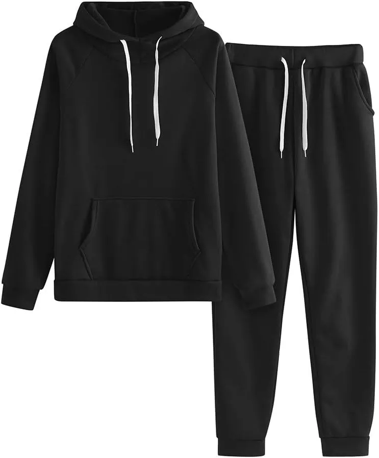 Sweatpants and Sweatshirt Set for Women,2 Piece Tracksuit Outfits Hoodie Sweatshirt and Jogging Sweatpants Suit