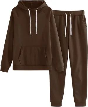 Sweatpants and Sweatshirt Set for Women,2 Piece Tracksuit Outfits Hoodie Sweatshirt and Jogging Sweatpants Suit