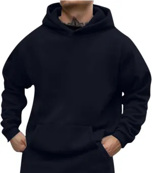 Sweatshirts for Men Fashion Casual Hoodies with Pocket Fall Long Sleeve Men Active Clothes Pullover Oversized Comfy