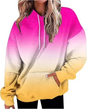 Sweatshirts for Women y2k Tie Dye Hoodie Drop Oversized Pullover Hoody Tops with Pocket Aesthetic Clothes
