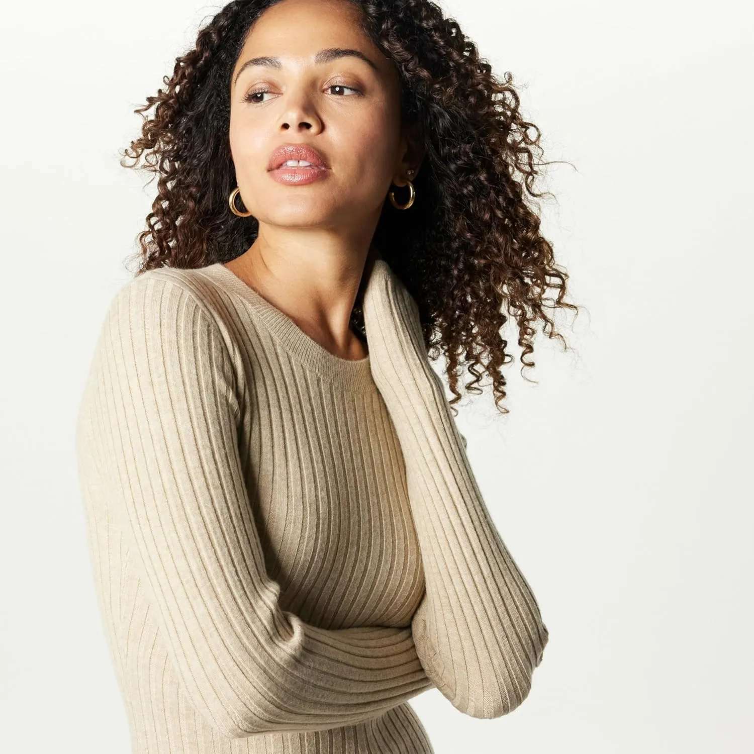 The Drop Women's Ashlyn Ribbed Sweater Maxi Dress