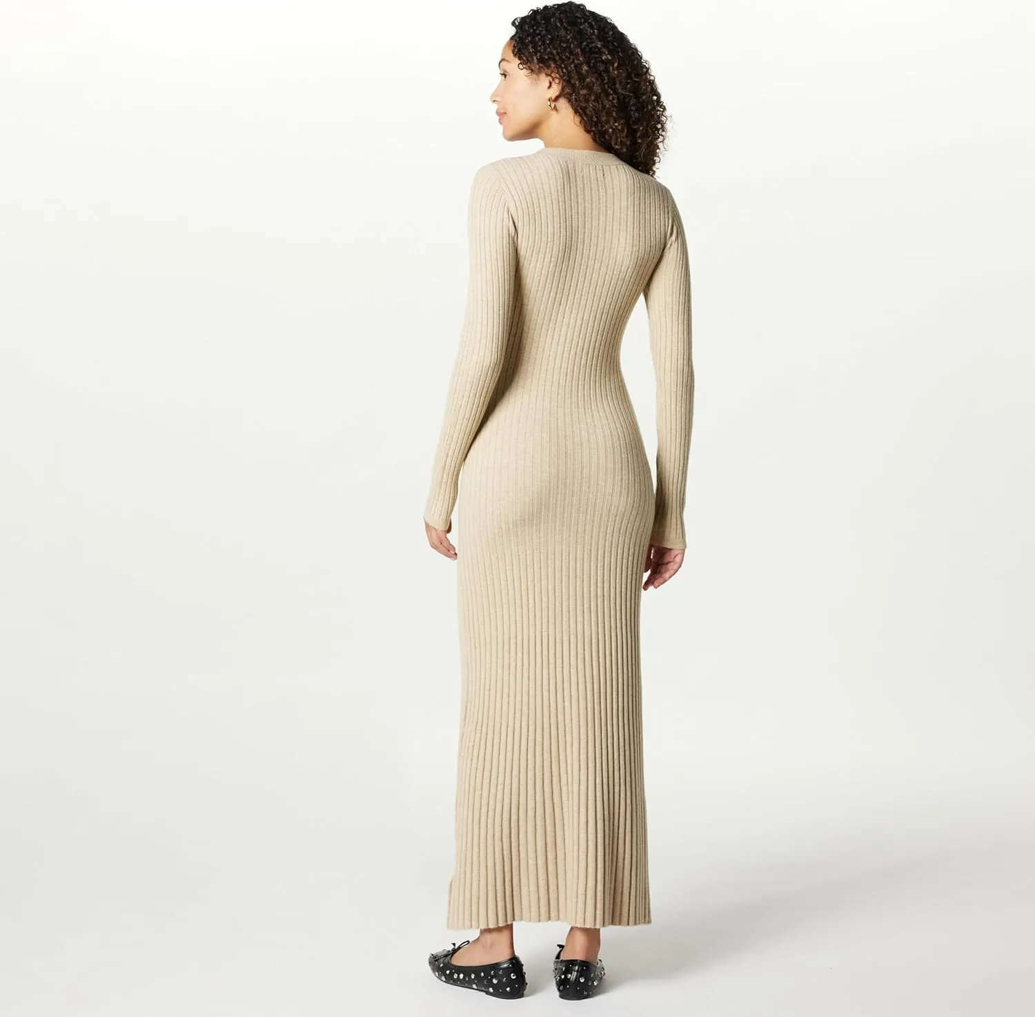 The Drop Women's Ashlyn Ribbed Sweater Maxi Dress