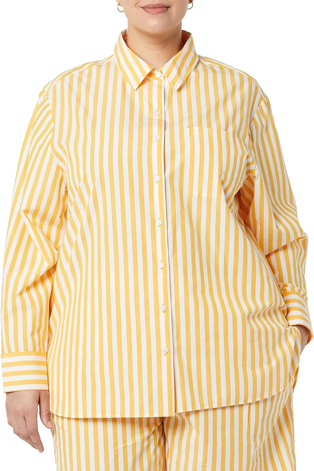 The Drop Women's Kendra Loose Fit Long Shirt