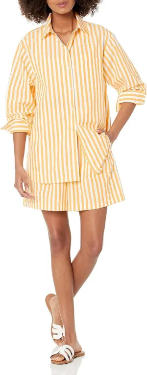 The Drop Women's Kendra Loose Fit Long Shirt