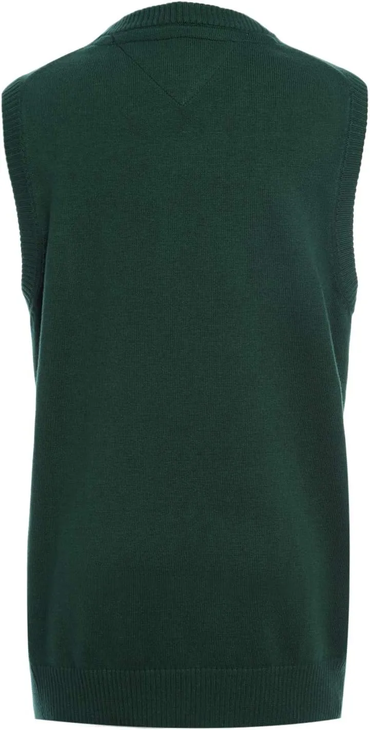 Tommy Hilfiger Boy's Sleeveless V-neck Sweater Vest, Kids School Uniform Clothes, Pullover