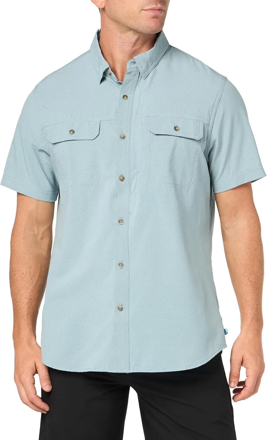 UNIONBAY Men's Short Sleeve Aero Tech Button-up Shirt