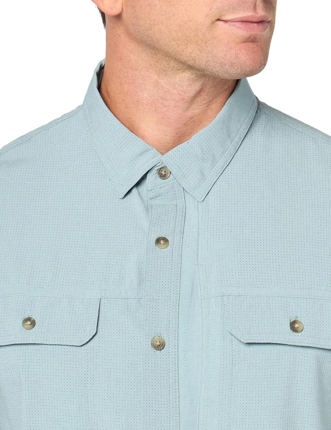 UNIONBAY Men's Short Sleeve Aero Tech Button-up Shirt