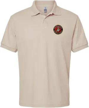 US Marine Corps Embroidered Polo Shirt USMC Licensed