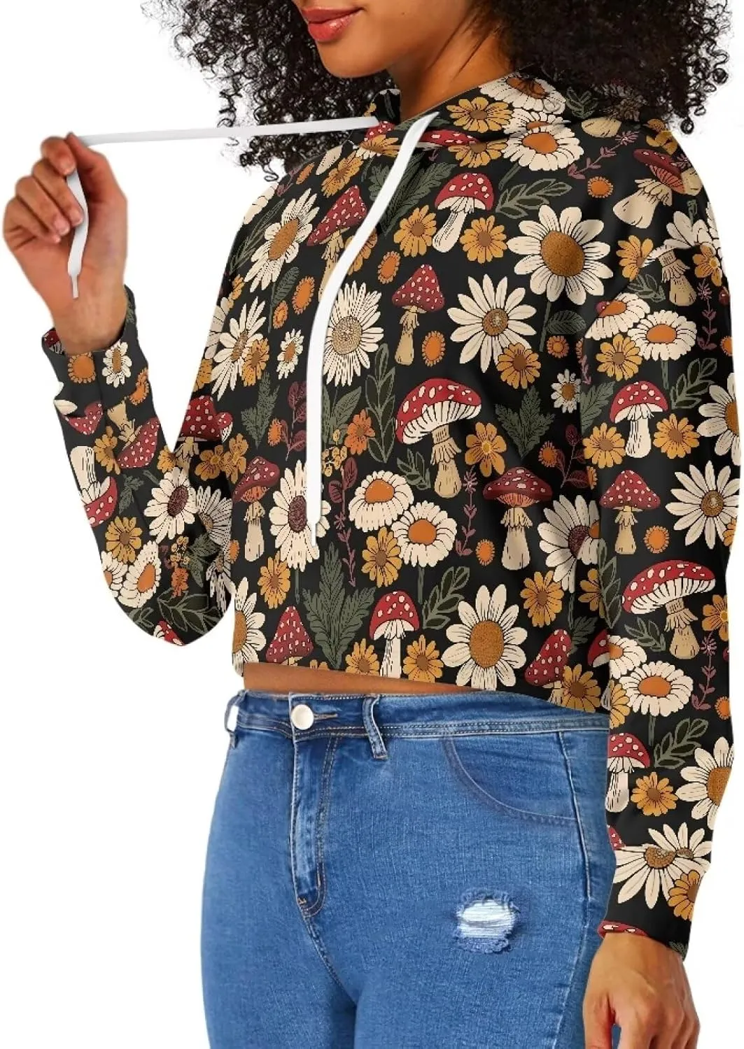 Winter Oversized Hoodies Spring Fall Crop Top Sweaters for Women Lightweight Graphic Sweatshirt with Hood Size S-5XL