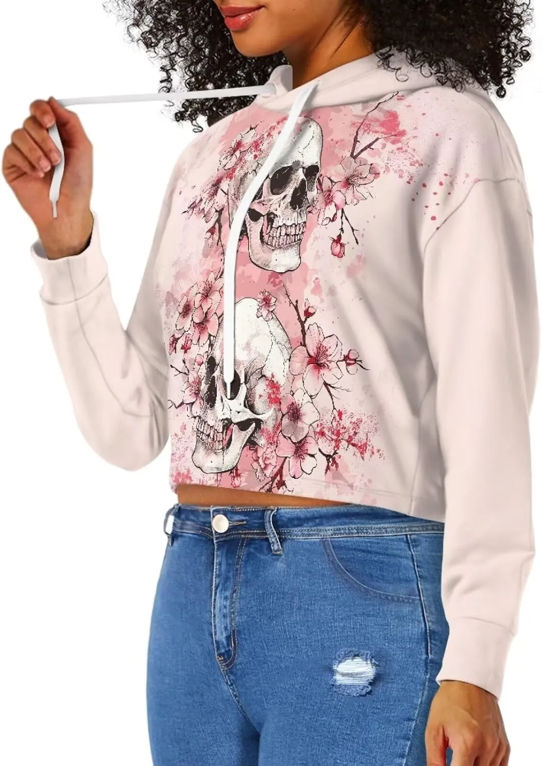 Winter Oversized Hoodies Spring Fall Crop Top Sweaters for Women Lightweight Graphic Sweatshirt with Hood Size S-5XL