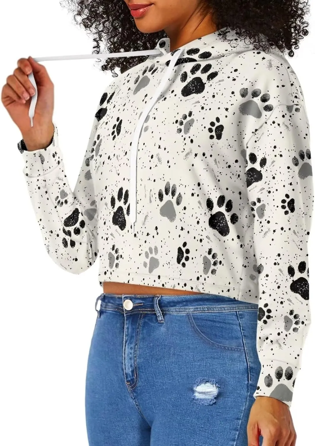 Winter Oversized Hoodies Spring Fall Crop Top Sweaters for Women Lightweight Graphic Sweatshirt with Hood Size S-5XL