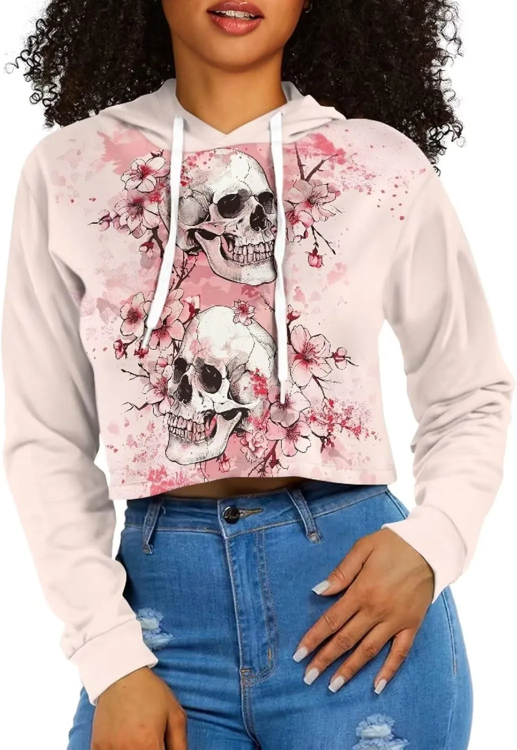 Winter Oversized Hoodies Spring Fall Crop Top Sweaters for Women Lightweight Graphic Sweatshirt with Hood Size S-5XL