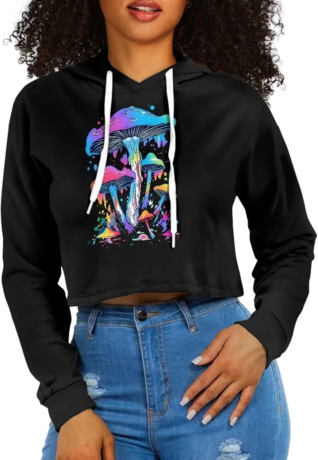 Winter Oversized Hoodies Spring Fall Crop Top Sweaters for Women Lightweight Graphic Sweatshirt with Hood Size S-5XL