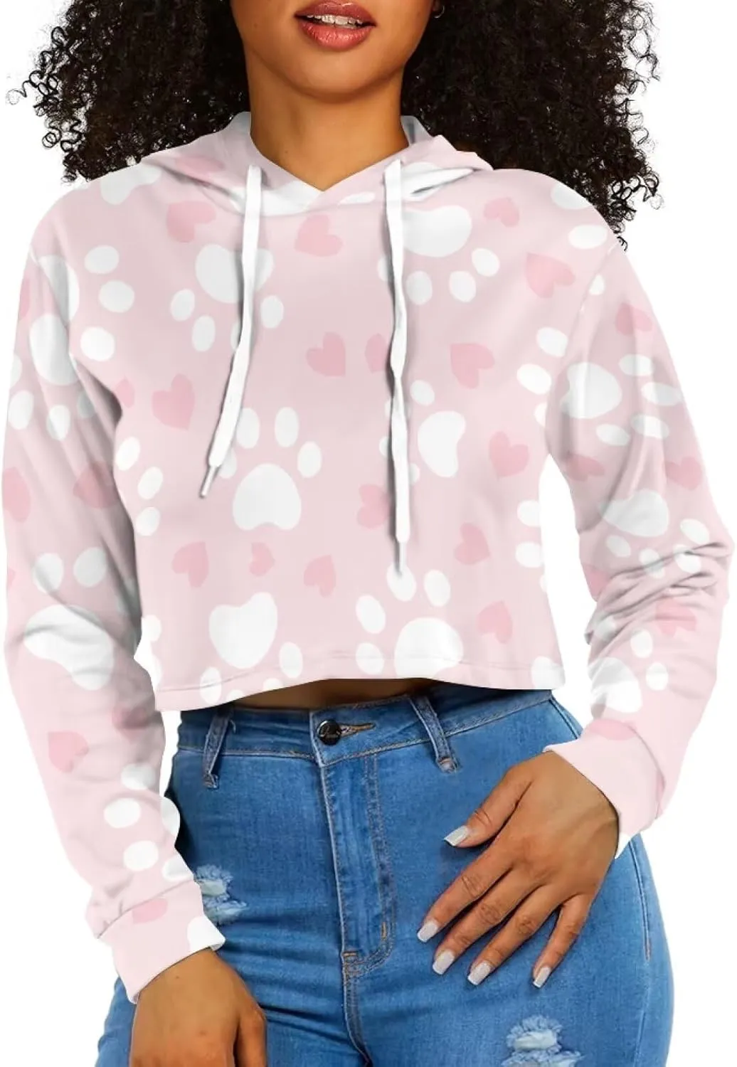 Winter Oversized Hoodies Spring Fall Crop Top Sweaters for Women Lightweight Graphic Sweatshirt with Hood Size S-5XL
