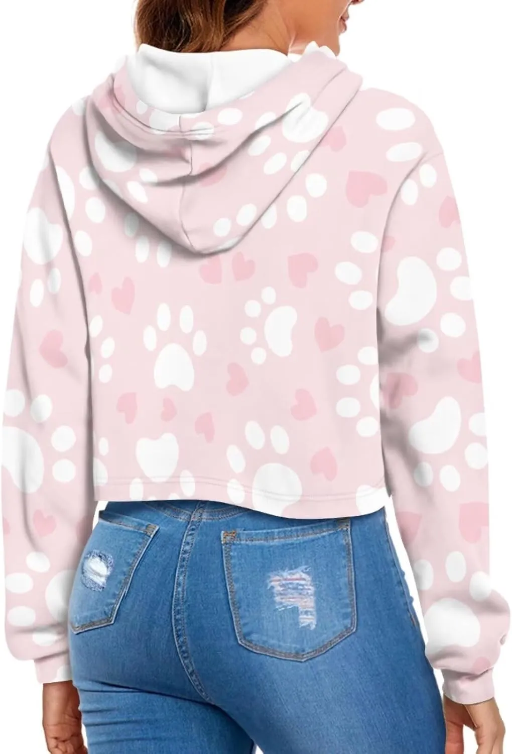 Winter Oversized Hoodies Spring Fall Crop Top Sweaters for Women Lightweight Graphic Sweatshirt with Hood Size S-5XL