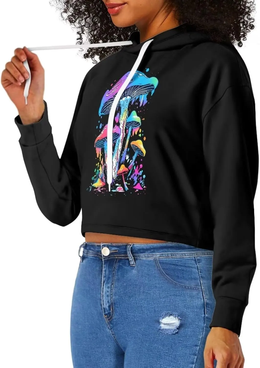 Winter Oversized Hoodies Spring Fall Crop Top Sweaters for Women Lightweight Graphic Sweatshirt with Hood Size S-5XL