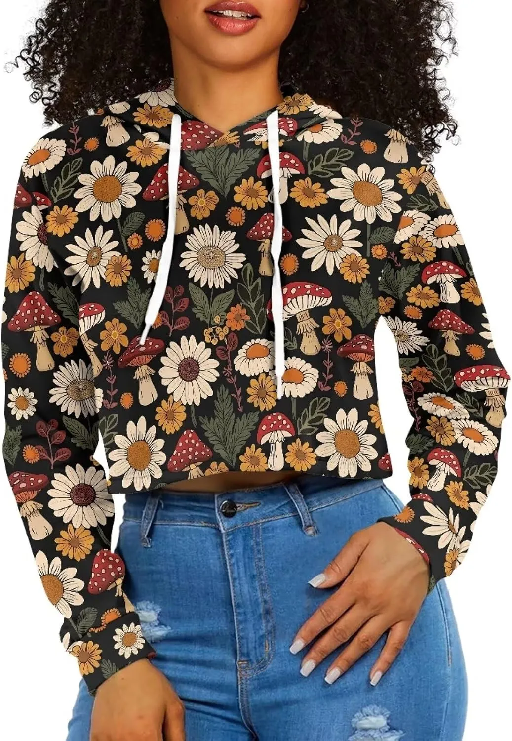 Winter Oversized Hoodies Spring Fall Crop Top Sweaters for Women Lightweight Graphic Sweatshirt with Hood Size S-5XL
