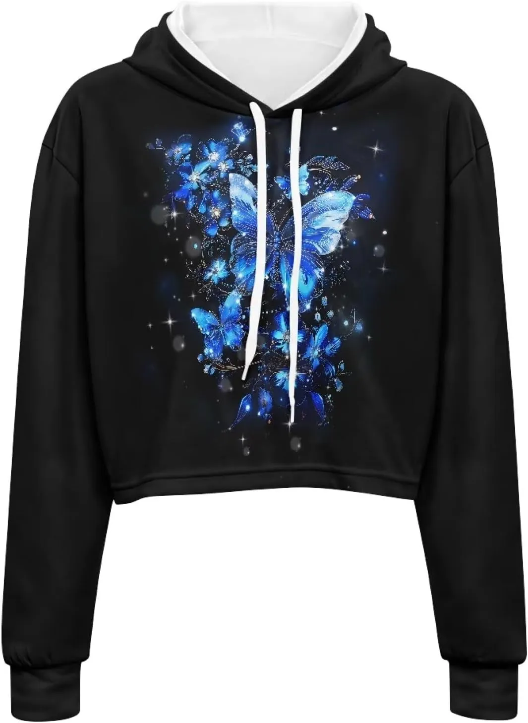 Winter Oversized Hoodies Spring Fall Crop Top Sweaters for Women Lightweight Graphic Sweatshirt with Hood Size S-5XL